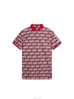 Tour Tech Print Polo Micro Bridge Cherry Men J.Lindeberg Clothing 66XF18 - Image 5