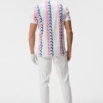 Tour Tech Print Polo Pink Painted Bridge Men J.Lindeberg Clothing 66XF158