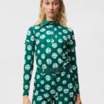 Tour Tech Print Polo Rain Forest Sphere Dot Women J.Lindeberg Clothing 66XF1458