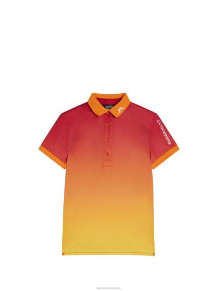 Tour Tech Print Polo Sunset Fade Women J.Lindeberg Clothing 66XF1461