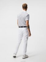 Tour Tech Print Polo White Bridge Swirl Men J.Lindeberg Clothing 66XF245