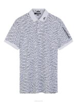 Tour Tech Print Polo White Bridge Swirl Men J.Lindeberg Clothing 66XF245 - Image 4