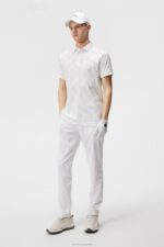 Tour Tech Print Polo White Sphere Dot Men J.Lindeberg Clothing 66XF248 - Image 2