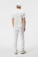 Tour Tech Print Polo White Sphere Dot Men J.Lindeberg Clothing 66XF248