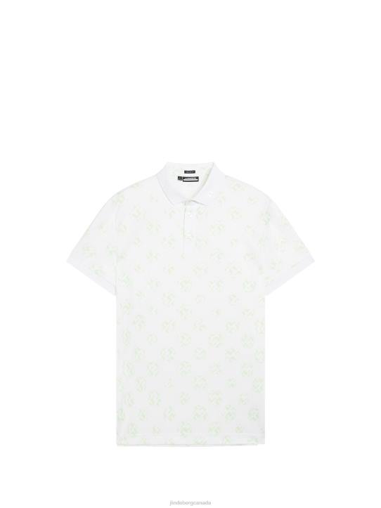 Tour Tech Print Polo White Sphere Dot Men J.Lindeberg Clothing 66XF248 - Image 5