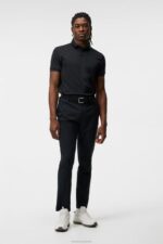 Tour Tech Regular Fit Golf Polo Black Men J.Lindeberg Clothing 66XF346 - Image 3
