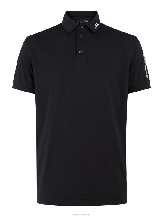Tour Tech Regular Fit Golf Polo Black Men J.Lindeberg Clothing 66XF346 - Image 6