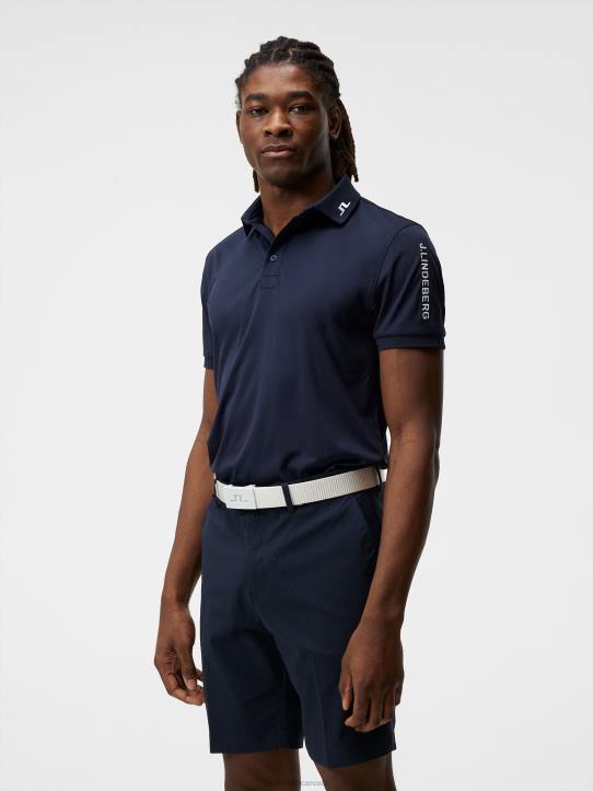 Tour Tech Regular Fit Golf Polo Navy Men J.Lindeberg Clothing 66XF347 - Image 1