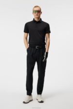 Tour Tech Slim Polo Black Men J.Lindeberg Clothing 66XF237 - Image 2