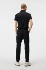 Tour Tech Slim Polo Black Men J.Lindeberg Clothing 66XF237