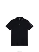 Tour Tech Slim Polo Black Men J.Lindeberg Clothing 66XF237 - Image 5