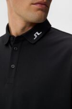 Tour Tech Slim Polo Black Men J.Lindeberg Clothing 66XF94 - Image 4