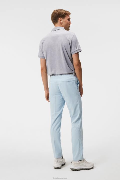 Tour Tech Slim Polo Grey Melange Men J.Lindeberg Clothing 66XF93 - Image 2