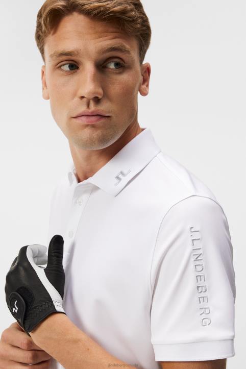 Tour Tech Slim Polo Light Grey Men J.Lindeberg Clothing 66XF88 - Image 3