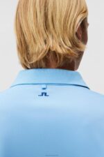 Tour Tech Slim Polo Little Boy Blue Men J.Lindeberg Clothing 66XF90 - Image 4