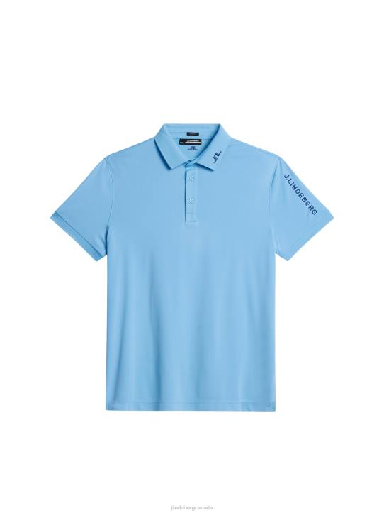 Tour Tech Slim Polo Little Boy Blue Men J.Lindeberg Clothing 66XF90 - Image 5
