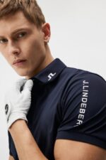 Tour Tech Slim Polo Navy Men J.Lindeberg Clothing 66XF236 - Image 3