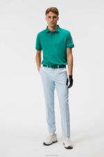 Tour Tech Slim Polo Proud Peacock Men J.Lindeberg Clothing 66XF89 - Image 2