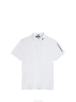 Tour Tech Slim Polo White Men J.Lindeberg Clothing 66XF235 - Image 5