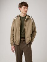 Trace Jacket Batique Khaki Men J.Lindeberg Clothing 66XF2461 - Image 2