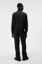 Travis Track Jacket Black Men J.Lindeberg Clothing 66XF1019 - Image 2