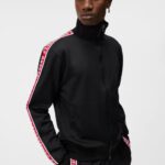 Travis Track Jacket Black Men J.Lindeberg Clothing 66XF1019