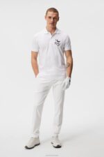 Troy Nyc Golf Polo White Men J.Lindeberg Clothing 66XF188 - Image 2