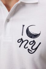 Troy Nyc Golf Polo White Men J.Lindeberg Clothing 66XF188 - Image 4