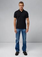 Troy Pique Polo Black Men J.Lindeberg Clothing 66XF343 - Image 2