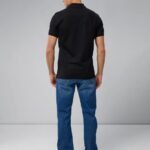 Troy Pique Polo Black Men J.Lindeberg Clothing 66XF343