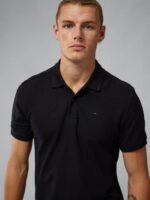 Troy Pique Polo Black Men J.Lindeberg Clothing 66XF343 - Image 3