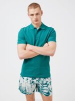 Troy Pique Polo Deep Lake Men J.Lindeberg Clothing 66XF2090