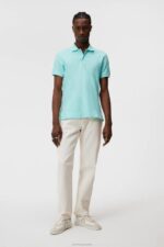 Troy Polo Aqua Splash Men J.Lindeberg Clothing 66XF939 - Image 2