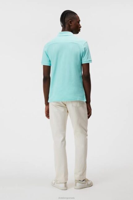 Troy Polo Aqua Splash Men J.Lindeberg Clothing 66XF939