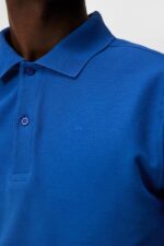 Troy Polo Blue Quartz Men J.Lindeberg Clothing 66XF940 - Image 4