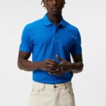 Troy Polo Lapis Blue Men J.Lindeberg Clothing 66XF962