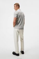 Troy Polo Light Grey Melange Men J.Lindeberg Clothing 66XF963 - Image 2