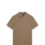 Troy Polo Tiger Brown Melange Men J.Lindeberg Clothing 66XF965