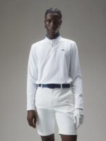 Tyson Long-Sleeve Polo White Men J.Lindeberg Clothing 66XF335