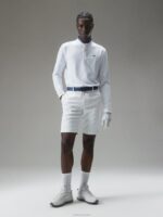 Tyson Long-Sleeve Polo White Men J.Lindeberg Clothing 66XF335 - Image 5