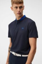 Tyson Polo Navy Men J.Lindeberg Clothing 66XF100 - Image 4