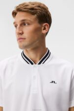 Tyson Polo White Men J.Lindeberg Clothing 66XF101 - Image 4