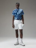 Tyson Print Polo Hibiscus Blue Men J.Lindeberg Clothing 66XF339