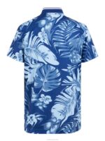 Tyson Print Polo Hibiscus Blue Men J.Lindeberg Clothing 66XF339 - Image 5