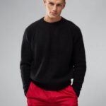 Vance Mohair Blend Sweater Black Men J.Lindeberg Clothing 66XF2296