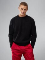 Vance Mohair Blend Sweater Black Men J.Lindeberg Clothing 66XF2296