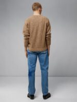 Vance Mohair Blend Sweater Tiger Brown Men J.Lindeberg Clothing 66XF2295 - Image 2
