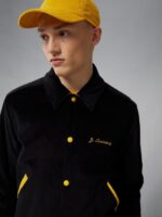 Varez Logo Varsity Jacket Black Men J.Lindeberg Clothing 66XF2404 - Image 3