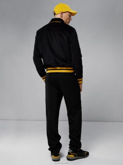 Varez Logo Varsity Jacket Black Men J.Lindeberg Clothing 66XF2404