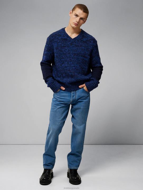 Varick Chunky Marl Sweater Nautical Blue Men J.Lindeberg Clothing 66XF2300 - Image 2